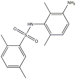 N-(3-amino-2,6-dimethylphenyl)-2,5-dimethylbenzene-1-sulfonamide 化学構造式