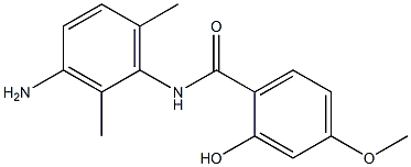 N-(3-amino-2,6-dimethylphenyl)-2-hydroxy-4-methoxybenzamide 化学構造式