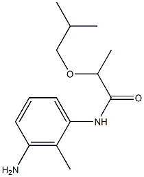 N-(3-amino-2-methylphenyl)-2-(2-methylpropoxy)propanamide Struktur