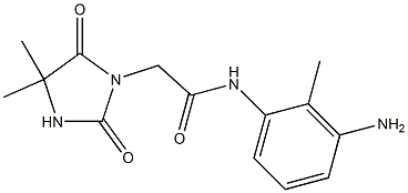 N-(3-amino-2-methylphenyl)-2-(4,4-dimethyl-2,5-dioxoimidazolidin-1-yl)acetamide Struktur