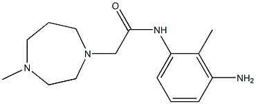 N-(3-amino-2-methylphenyl)-2-(4-methyl-1,4-diazepan-1-yl)acetamide 结构式