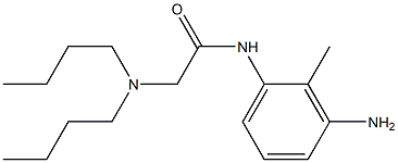 N-(3-amino-2-methylphenyl)-2-(dibutylamino)acetamide 化学構造式