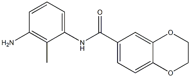 N-(3-amino-2-methylphenyl)-2,3-dihydro-1,4-benzodioxine-6-carboxamide 结构式