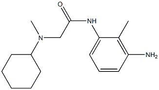 N-(3-amino-2-methylphenyl)-2-[cyclohexyl(methyl)amino]acetamide 化学構造式