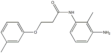 N-(3-amino-2-methylphenyl)-3-(3-methylphenoxy)propanamide 化学構造式