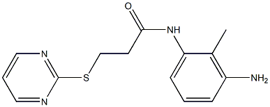 N-(3-amino-2-methylphenyl)-3-(pyrimidin-2-ylsulfanyl)propanamide Structure