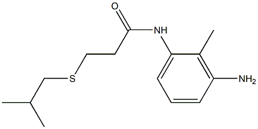 N-(3-amino-2-methylphenyl)-3-[(2-methylpropyl)sulfanyl]propanamide Struktur