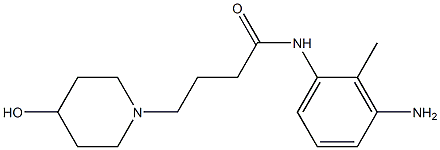 N-(3-amino-2-methylphenyl)-4-(4-hydroxypiperidin-1-yl)butanamide 结构式