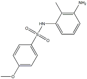 N-(3-amino-2-methylphenyl)-4-methoxybenzene-1-sulfonamide,,结构式