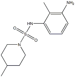 N-(3-amino-2-methylphenyl)-4-methylpiperidine-1-sulfonamide Struktur