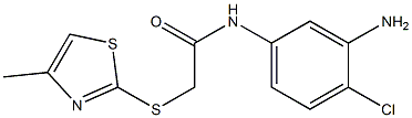 N-(3-amino-4-chlorophenyl)-2-[(4-methyl-1,3-thiazol-2-yl)sulfanyl]acetamide Struktur