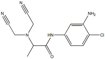 N-(3-amino-4-chlorophenyl)-2-[bis(cyanomethyl)amino]propanamide,,结构式