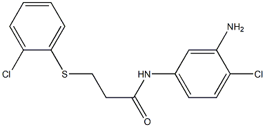 N-(3-amino-4-chlorophenyl)-3-[(2-chlorophenyl)sulfanyl]propanamide 化学構造式