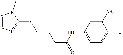 N-(3-amino-4-chlorophenyl)-4-[(1-methyl-1H-imidazol-2-yl)sulfanyl]butanamide Structure