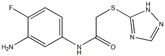 N-(3-amino-4-fluorophenyl)-2-(1H-1,2,4-triazol-5-ylsulfanyl)acetamide,,结构式