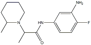 N-(3-amino-4-fluorophenyl)-2-(2-methylpiperidin-1-yl)propanamide,,结构式