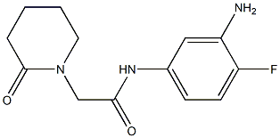 N-(3-amino-4-fluorophenyl)-2-(2-oxopiperidin-1-yl)acetamide 化学構造式