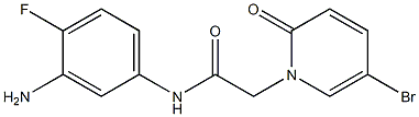 N-(3-amino-4-fluorophenyl)-2-(5-bromo-2-oxo-1,2-dihydropyridin-1-yl)acetamide Struktur