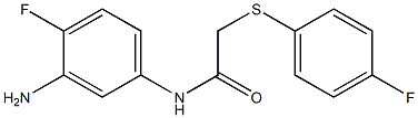 N-(3-amino-4-fluorophenyl)-2-[(4-fluorophenyl)sulfanyl]acetamide 结构式