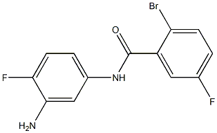 N-(3-amino-4-fluorophenyl)-2-bromo-5-fluorobenzamide 化学構造式