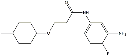 N-(3-amino-4-fluorophenyl)-3-[(4-methylcyclohexyl)oxy]propanamide 结构式