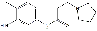 N-(3-amino-4-fluorophenyl)-3-pyrrolidin-1-ylpropanamide Structure