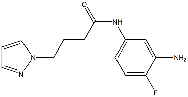 N-(3-amino-4-fluorophenyl)-4-(1H-pyrazol-1-yl)butanamide Struktur