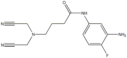 N-(3-amino-4-fluorophenyl)-4-[bis(cyanomethyl)amino]butanamide 结构式