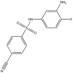 N-(3-amino-4-fluorophenyl)-4-cyanobenzene-1-sulfonamide Struktur