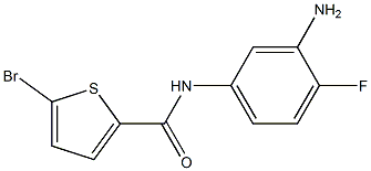 N-(3-amino-4-fluorophenyl)-5-bromothiophene-2-carboxamide 结构式