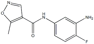 N-(3-amino-4-fluorophenyl)-5-methylisoxazole-4-carboxamide 化学構造式