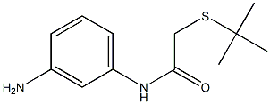 N-(3-aminophenyl)-2-(tert-butylsulfanyl)acetamide Structure