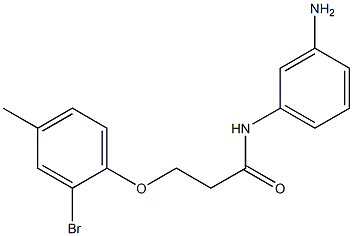 N-(3-aminophenyl)-3-(2-bromo-4-methylphenoxy)propanamide 化学構造式