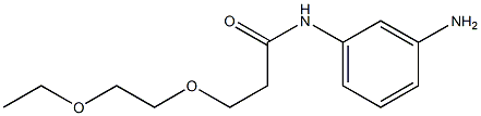 N-(3-aminophenyl)-3-(2-ethoxyethoxy)propanamide 化学構造式