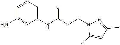 N-(3-aminophenyl)-3-(3,5-dimethyl-1H-pyrazol-1-yl)propanamide Struktur