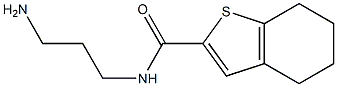 N-(3-aminopropyl)-4,5,6,7-tetrahydro-1-benzothiophene-2-carboxamide 结构式