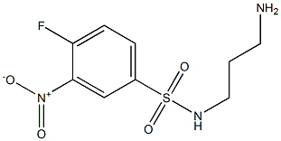 N-(3-aminopropyl)-4-fluoro-3-nitrobenzene-1-sulfonamide Struktur