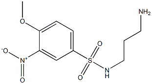 N-(3-aminopropyl)-4-methoxy-3-nitrobenzene-1-sulfonamide Struktur