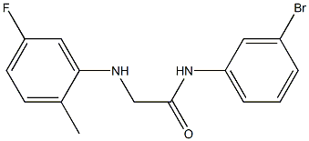 N-(3-bromophenyl)-2-[(5-fluoro-2-methylphenyl)amino]acetamide 结构式