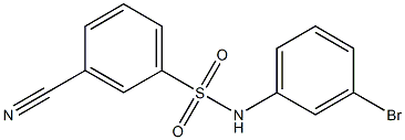 N-(3-bromophenyl)-3-cyanobenzenesulfonamide,,结构式