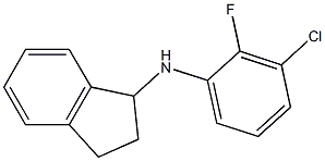 N-(3-chloro-2-fluorophenyl)-2,3-dihydro-1H-inden-1-amine,,结构式