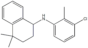 N-(3-chloro-2-methylphenyl)-4,4-dimethyl-1,2,3,4-tetrahydronaphthalen-1-amine 化学構造式