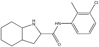N-(3-chloro-2-methylphenyl)-octahydro-1H-indole-2-carboxamide 化学構造式