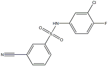  N-(3-chloro-4-fluorophenyl)-3-cyanobenzene-1-sulfonamide