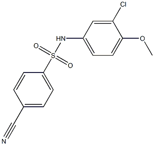 N-(3-chloro-4-methoxyphenyl)-4-cyanobenzene-1-sulfonamide Struktur