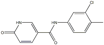 N-(3-chloro-4-methylphenyl)-6-oxo-1,6-dihydropyridine-3-carboxamide,,结构式