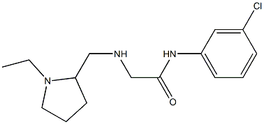 N-(3-chlorophenyl)-2-{[(1-ethylpyrrolidin-2-yl)methyl]amino}acetamide,,结构式