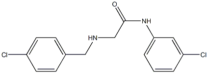 N-(3-chlorophenyl)-2-{[(4-chlorophenyl)methyl]amino}acetamide 化学構造式