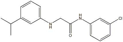 N-(3-chlorophenyl)-2-{[3-(propan-2-yl)phenyl]amino}acetamide Structure