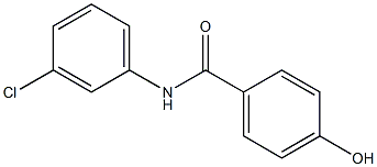 N-(3-chlorophenyl)-4-hydroxybenzamide 化学構造式